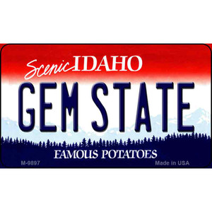 Gem State Idaho State Background Wholesale Metal Novelty Magnet