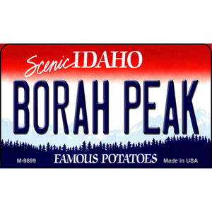 Borah Peak Idaho State Background Wholesale Metal Novelty Magnet