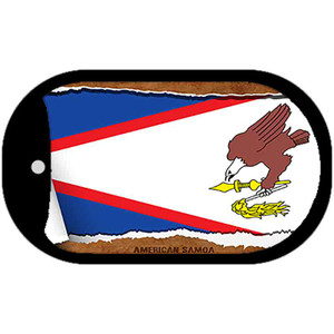 American Samoa Country Flag Scroll Dog Tag Kit Wholesale Metal Novelty Necklace