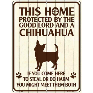 Chihuahua Protected Metal Novelty Parking Sign Wholesale
