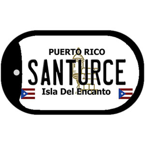 Santurce Puerto Rico Flag Dog Tag Kit Wholesale Metal Novelty Necklace