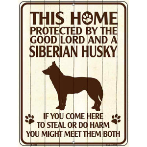 This Home Protected By A Siberian Husky Parking Sign Metal Novelty Wholesale