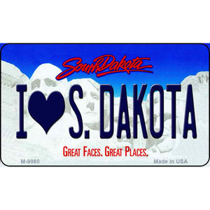 I Love S. Dakota South Dakota State Background Magnet Novelty Wholesale