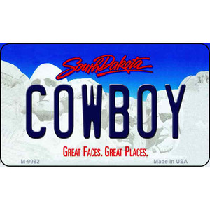 Cowboy South Dakota State Wholesale Novelty Metal Magnet