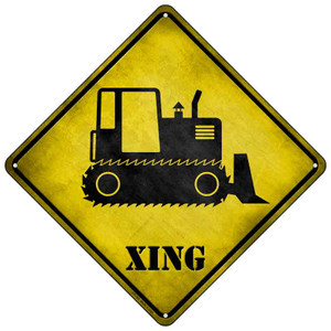 Crawler Tractor Xing Novelty Metal Crossing Sign Wholesale