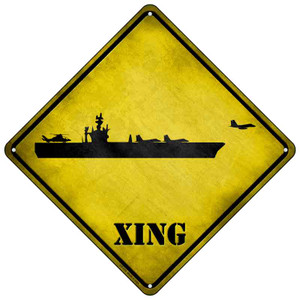 Aircraft Carrier Xing Wholesale Novelty Metal Crossing Sign