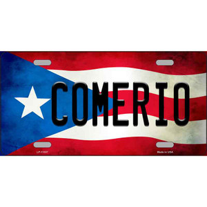 Comerio Puerto Rico Flag License Plate Metal Novelty Wholesale