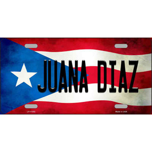 Juana Diaz Puerto Rico Flag License Plate Metal Novelty Wholesale