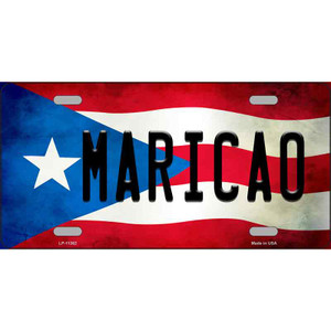 Maricao Puerto Rico Flag License Plate Metal Novelty Wholesale