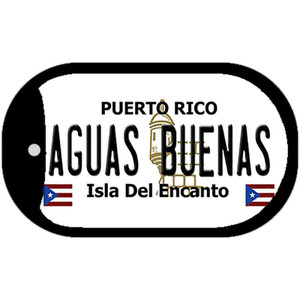 Aguas Buenas Puerto Rico Flag Dog Tag Kit Wholesale Metal Novelty Necklace