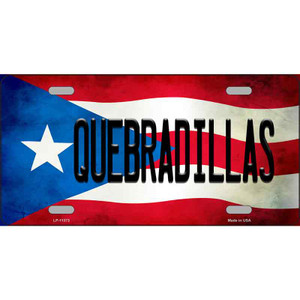 Quebradillas Puerto Rico Flag License Plate Metal Novelty Wholesale