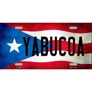 Yabucoa Puerto Rico Flag License Plate Metal Novelty Wholesale