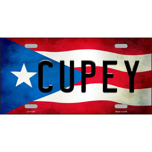 Cupey Puerto Rico Flag License Plate Metal Novelty Wholesale