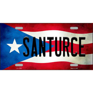 Santurce Puerto Rico Flag License Plate Metal Novelty Wholesale