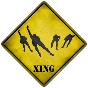 Speed Skating Group Xing Wholesale Novelty Metal Crossing Sign