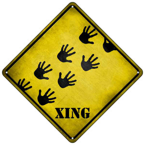Handprints Xing Wholesale Novelty Metal Crossing Sign