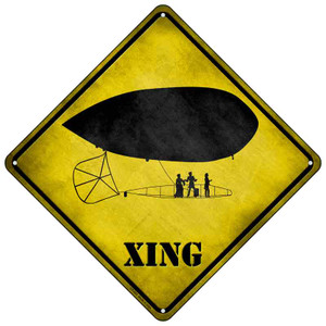 Retro Dirigible Xing Wholesale Novelty Metal Crossing Sign