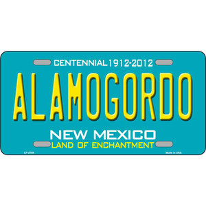 Alamogordo New Mexico Teal Wholesale Novelty Metal License Plate