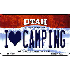 I Love Camping Utah State License Plate Wholesale Magnet