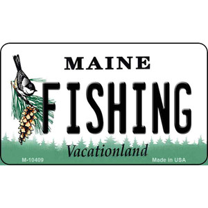 Fishing Maine State License Plate Wholesale Magnet