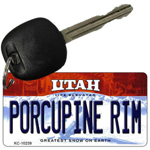 Porcupine Rim Utah State License Plate Wholesale Key Chain