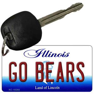 Go Bears Illinois State License Plate Wholesale Key Chain