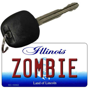 Zombie Illinois State License Plate Wholesale Key Chain