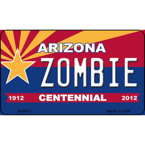 Zombie Arizona Centennial State License Plate Wholesale Magnet