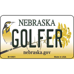 Golfer Nebraska State License Plate Wholesale Magnet