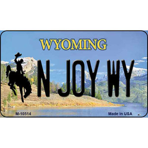 N Joy WY State License Plate Wholesale Magnet