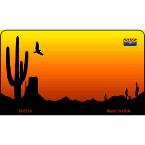 Sunset AZ Flag Arizona Western State License Plate Wholesale Magnet