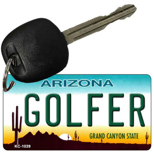 Golfer Arizona State License Plate Wholesale Key Chain