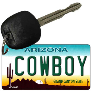 Cowboy Arizona State License Plate Wholesale Key Chain