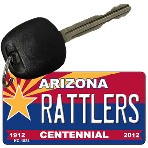 Rattlers Arizona Centennial State License Plate Wholesale Key Chain