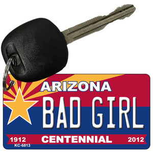 Bad Girl Arizona Centennial State License Plate Wholesale Key Chain