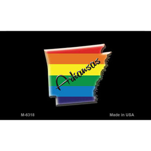 Arkansas State Outline Rainbow Wholesale Magnet