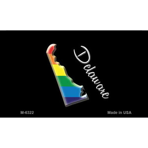 Delaware State Outline Rainbow Wholesale Magnet