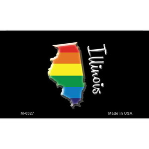 Illinois State Outline Rainbow Wholesale Magnet