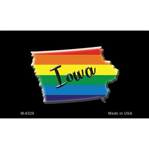 Iowa State Outline Rainbow Wholesale Magnet