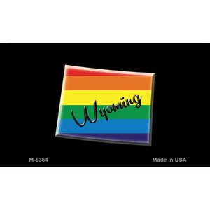 Wyoming State Outline Rainbow Wholesale Magnet
