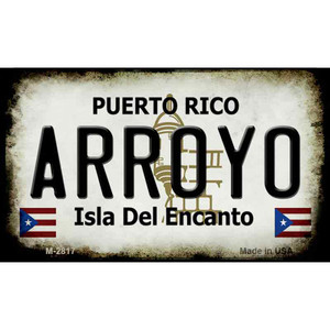 Arroyo Puerto Rico State License Plate Wholesale Magnet