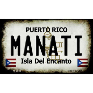 Manati Puerto Rico State License Plate Wholesale Magnet