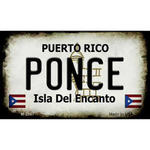 Ponce Puerto Rico State License Plate Wholesale Magnet M-2867