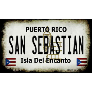 San Sebastian Puerto Rico State License Plate Wholesale Magnet M-2876