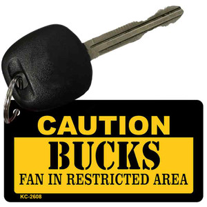 Caution Bucks Fan Area Wholesale Key Chain