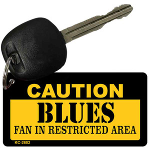 Caution Blues Fan Area Wholesale Key Chain