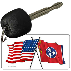 Tennessee Crossed US Flag Wholesale Key Chain