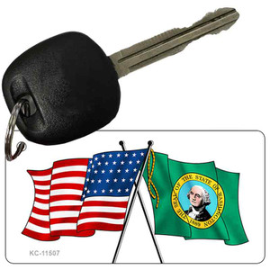 Washington Crossed US Flag Wholesale Key Chain