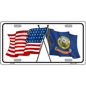 Idaho Crossed US Flag Wholesale License Plate