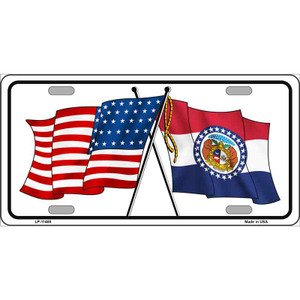 Missouri Crossed US Flag Wholesale License Plate